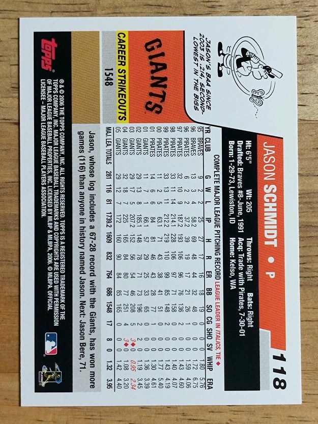 2006 Topps Opening Day #118 Jason Schmidt