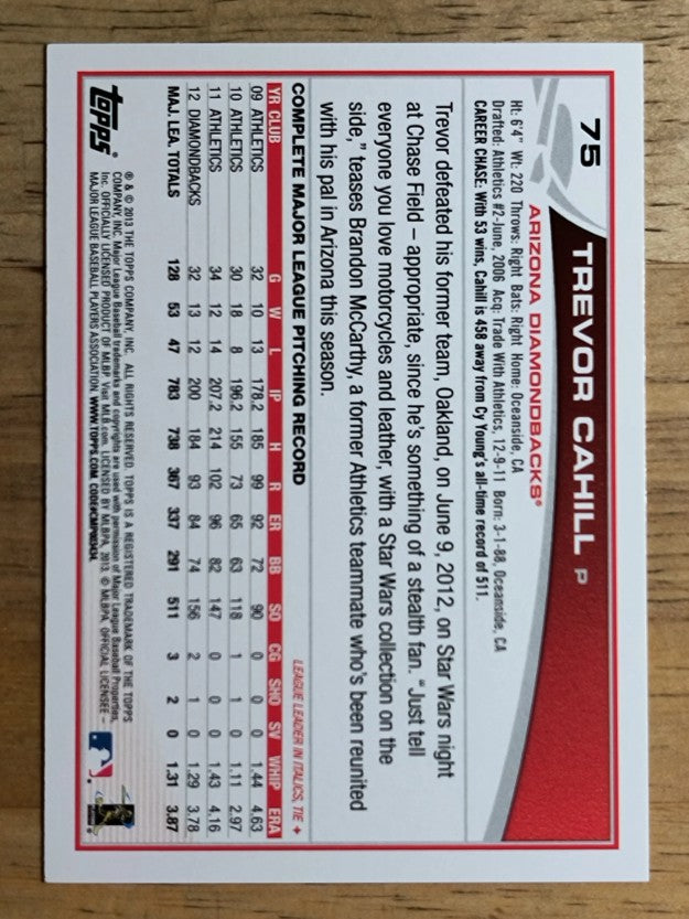 2013 Topps Opening Day #75 Trevor Cahill