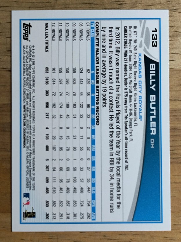 2013 Topps Opening Day #133 Billy Butler