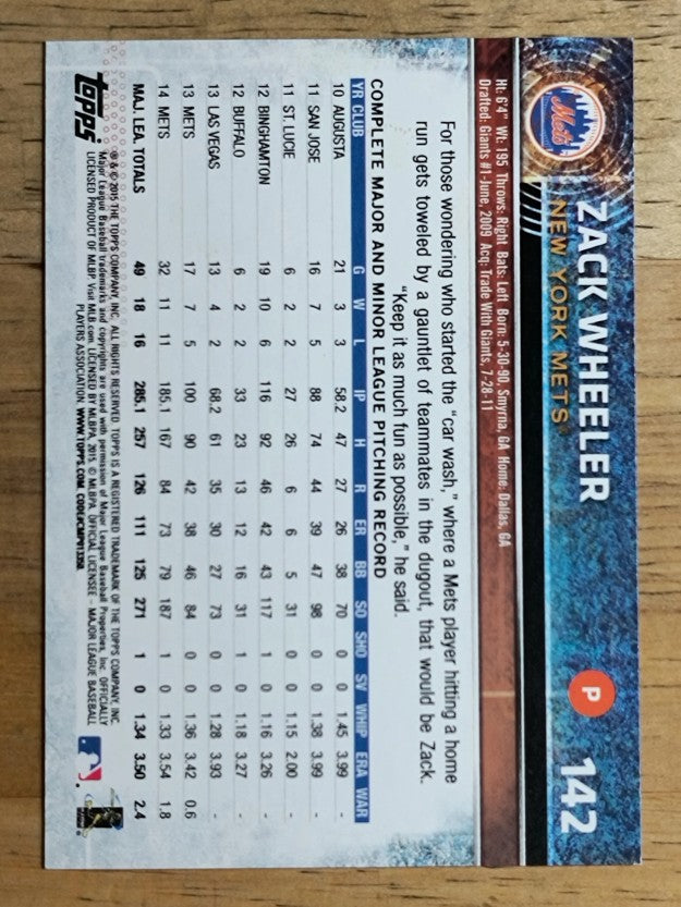 2015 Topps Opening Day #142 Zack Wheeler