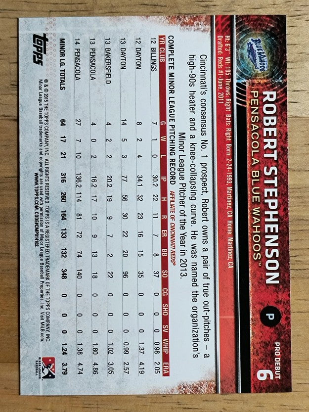 2015 Topps Pro Debut #6 Robert Stephenson