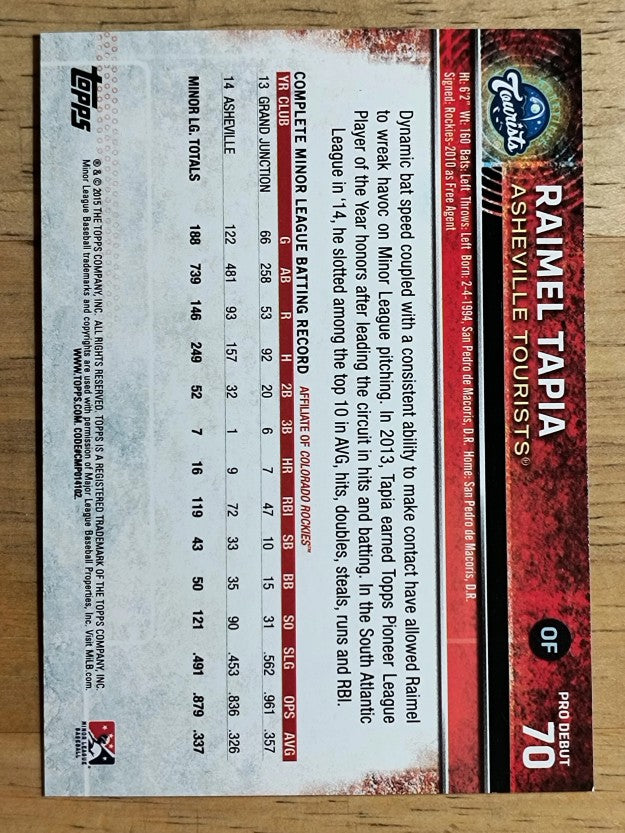 2015 Topps Pro Debut #70 Raimel Tapia