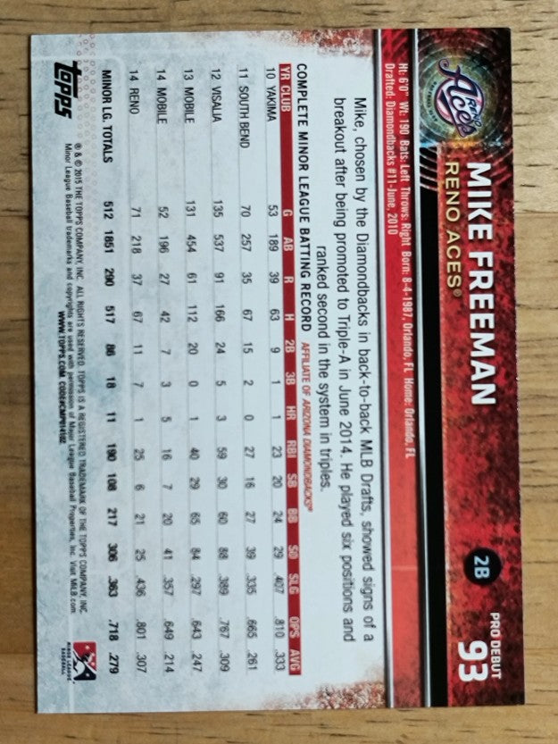 2015 Topps Pro Debut #93 Mike Freeman
