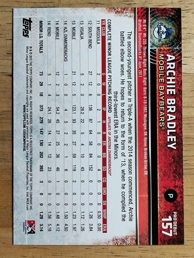 2015 Topps Pro Debut #157 Archie Bradley