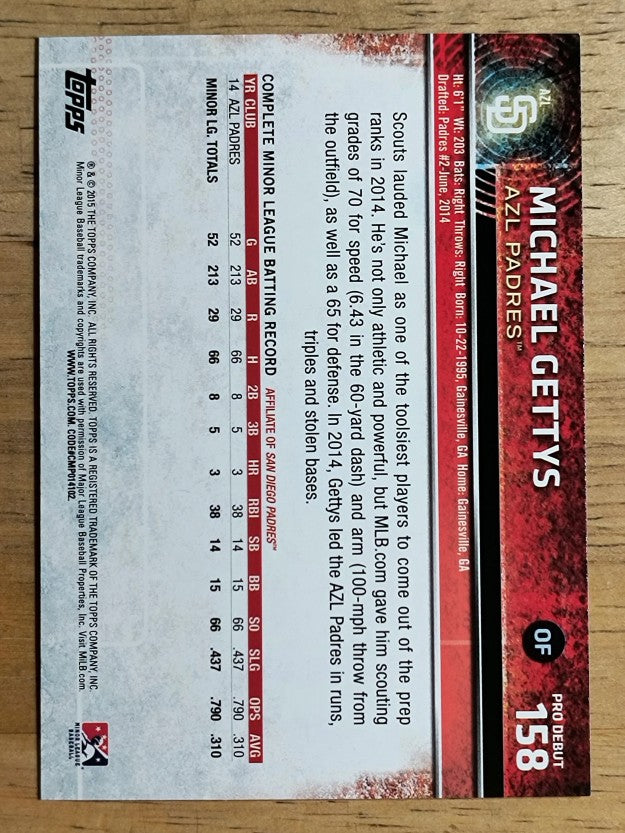2015 Topps Pro Debut #158 Michael Gettys