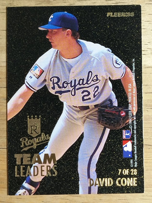 1995 Fleer Team Leaders #7 Bob Hamelin/David Cone