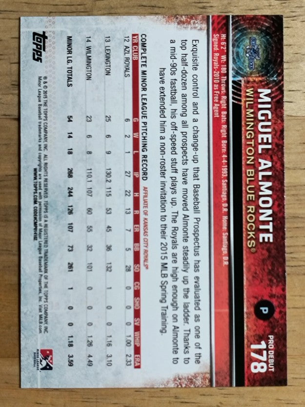 2015 Topps Pro Debut #178 Miguel Almonte