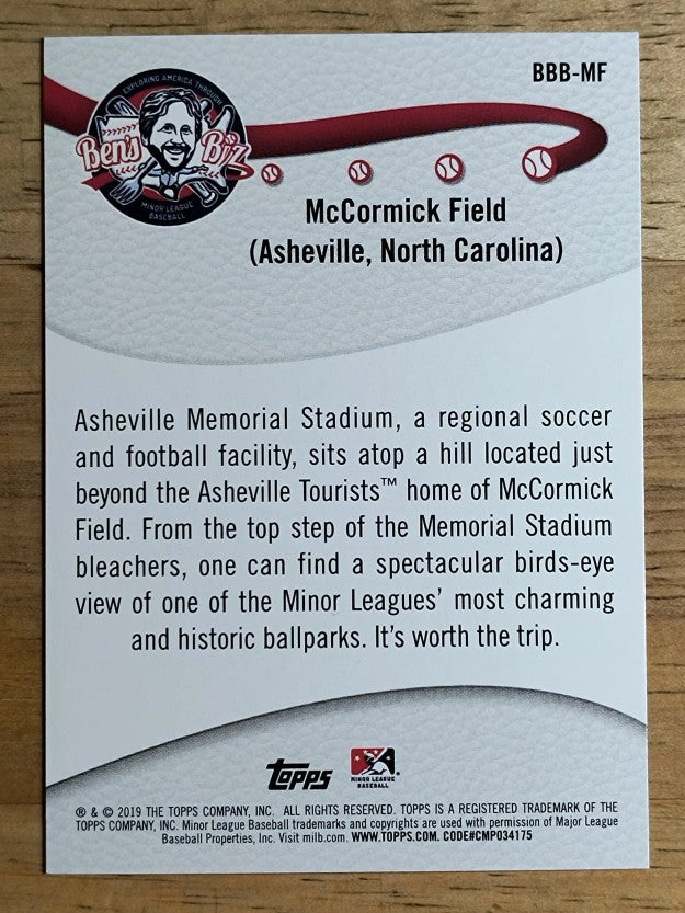 2019 Topps Pro Debut Ben's Biz #BBBMF McCormick Field
