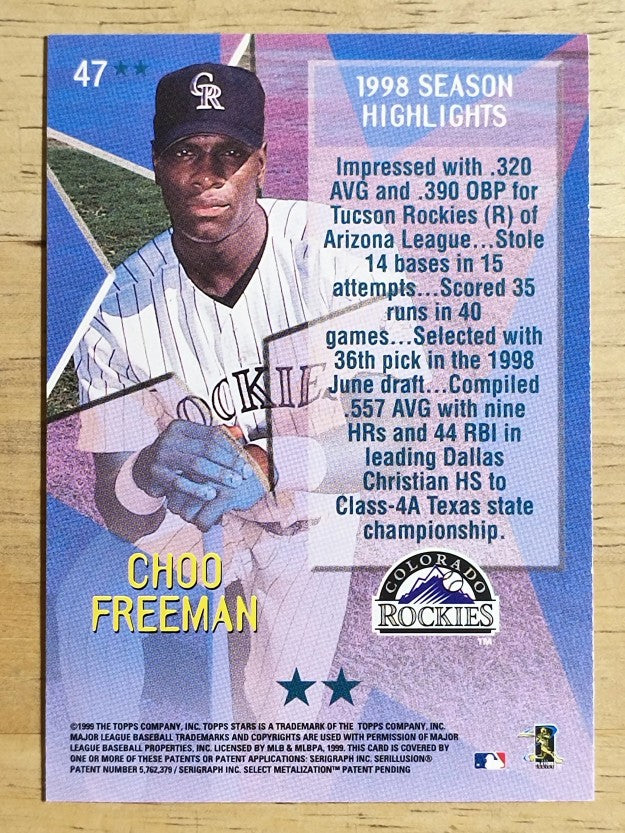 1999 Topps Stars Two Star #47 Choo Freeman