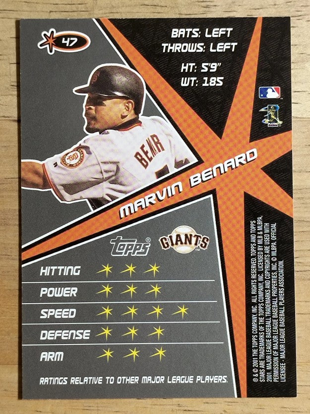 2001 Topps Stars #47 Marvin Benard