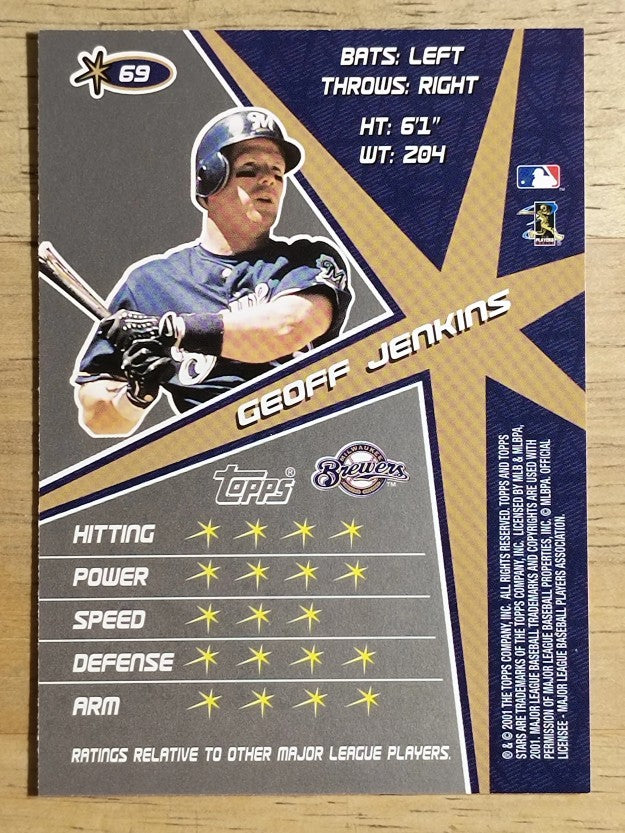 2001 Topps Stars #69 Geoff Jenkins