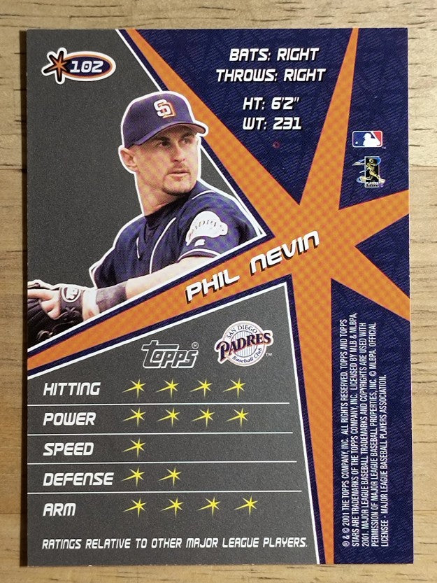 2001 Topps Stars #102 Phil Nevin
