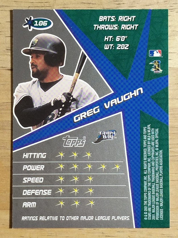 2001 Topps Stars #106 Greg Vaughn