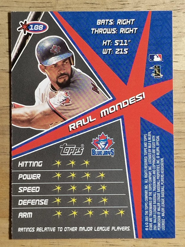 2001 Topps Stars #108 Raul Mondesi
