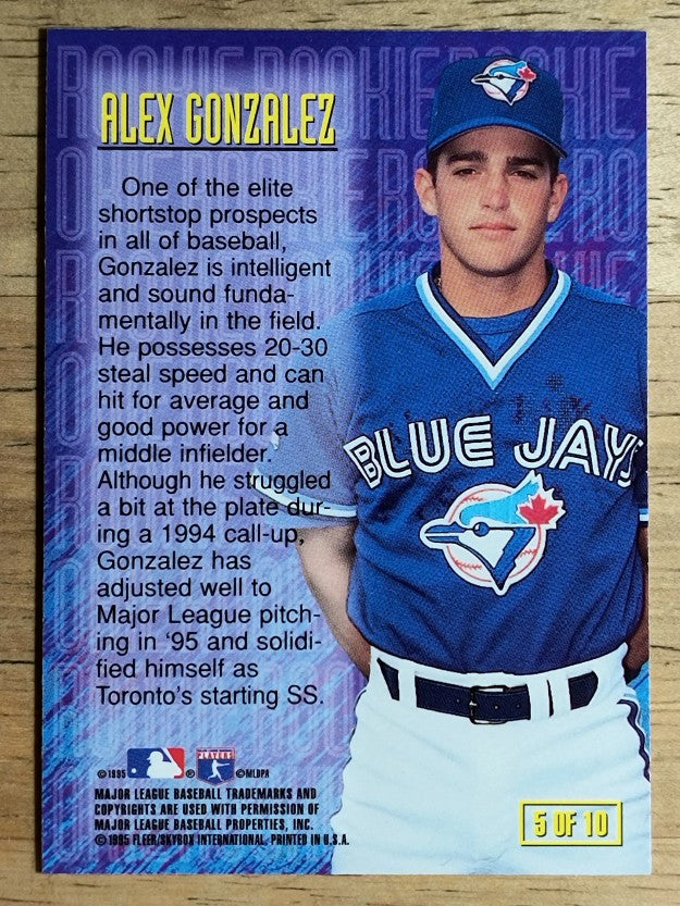 1995 Emotion Rookies #5 Alex Gonzalez