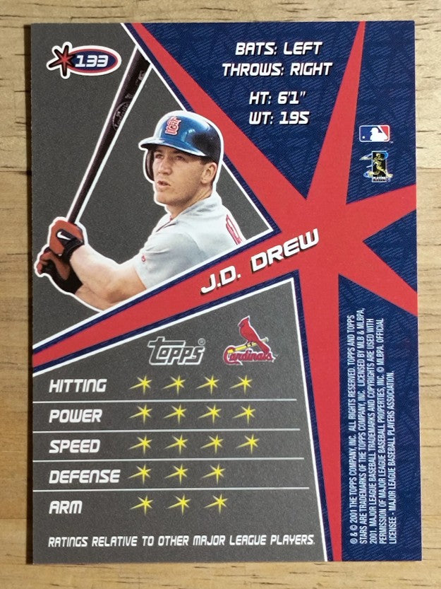 2001 Topps Stars #133 J.D. Drew