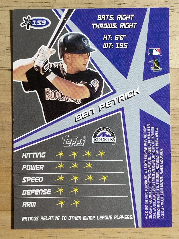 2001 Topps Stars #159 Ben Petrick