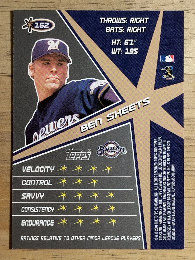 2001 Topps Stars #162 Ben Sheets