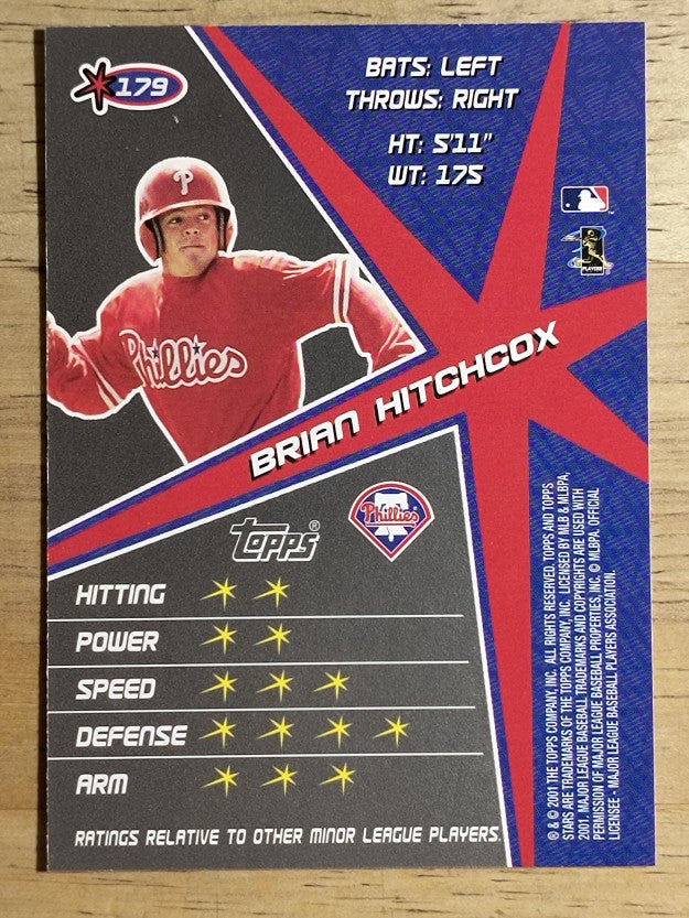 2001 Topps Stars #179 Brian Hitchcox RC