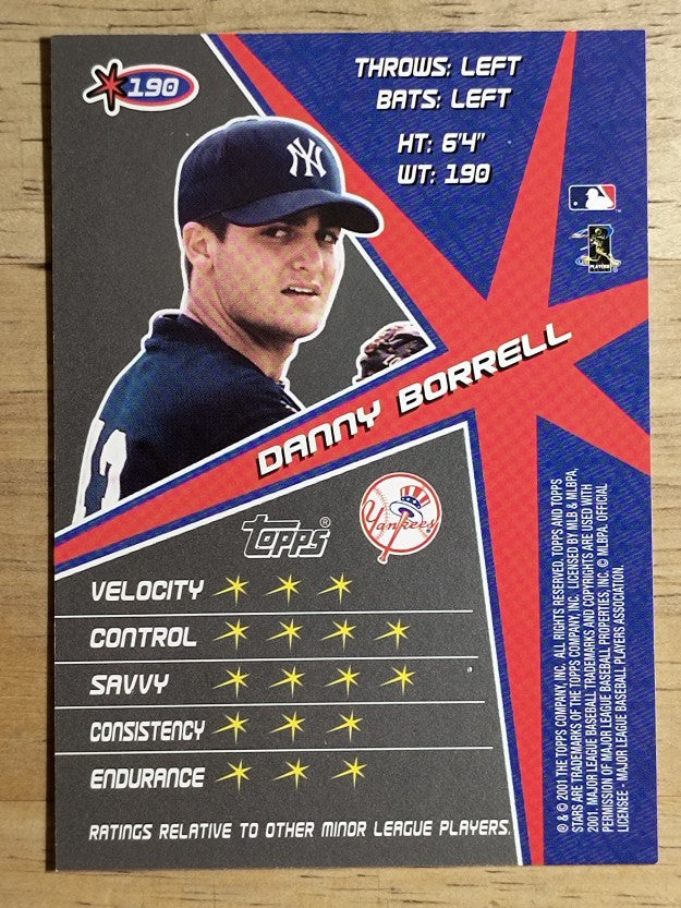 2001 Topps Stars #190 Danny Borrell RC