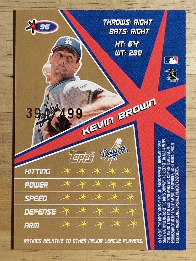 2001 Topps Stars Gold #96 Kevin Brown