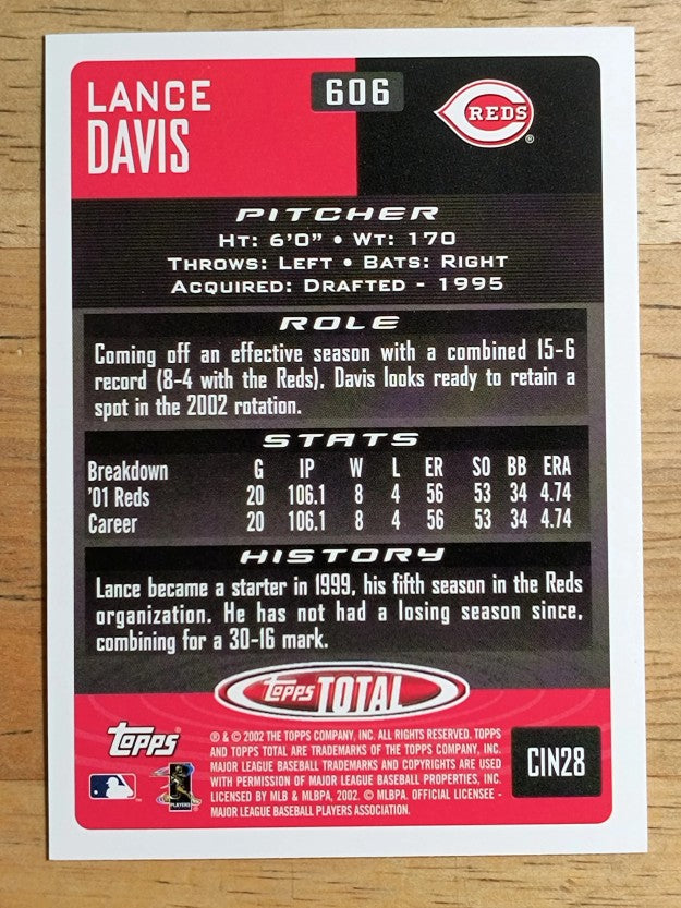 2002 Topps Total #606 Lance Davis