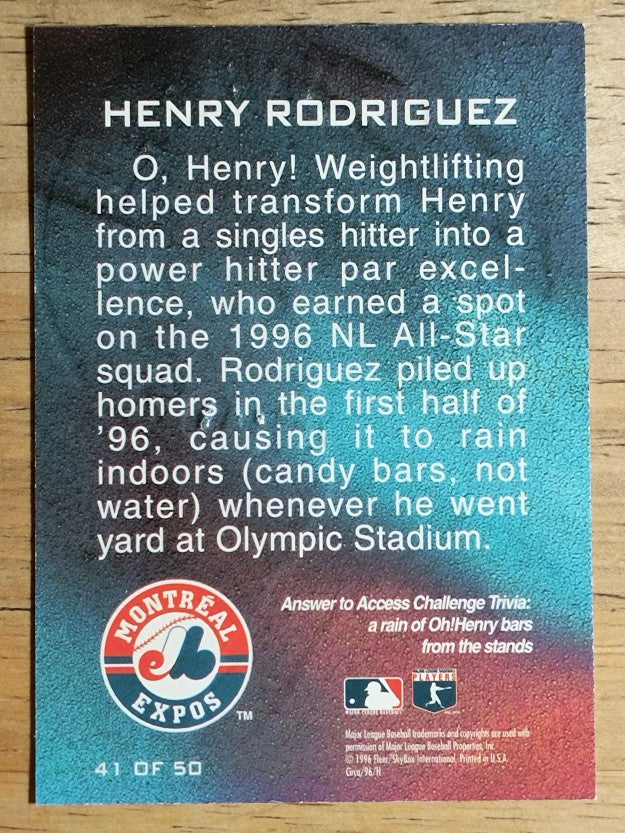 1996 Circa Boss #41 Henry Rodriguez