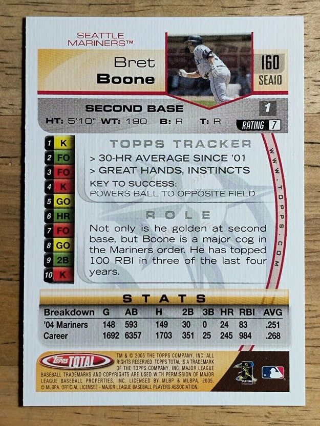 2005 Topps Total #160 Bret Boone