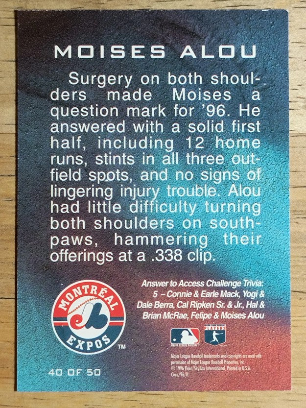 1996 Circa Boss #40 Moises Alou