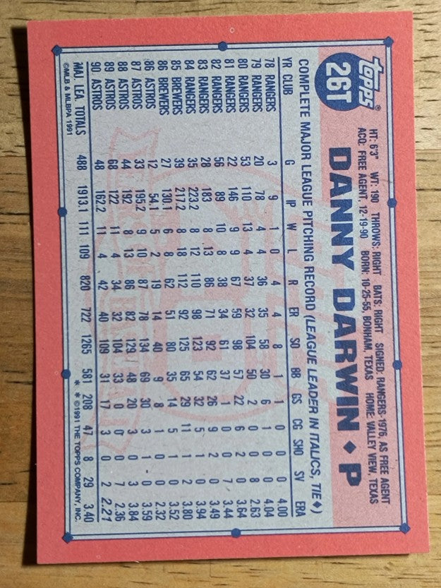 1991 Topps Traded #26T Danny Darwin