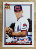 1991 Topps Traded #32T John Dettmer USA RC