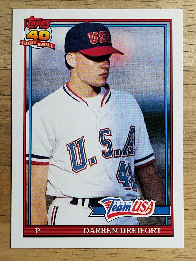 1991 Topps Traded #34T Darren Dreifort USA RC