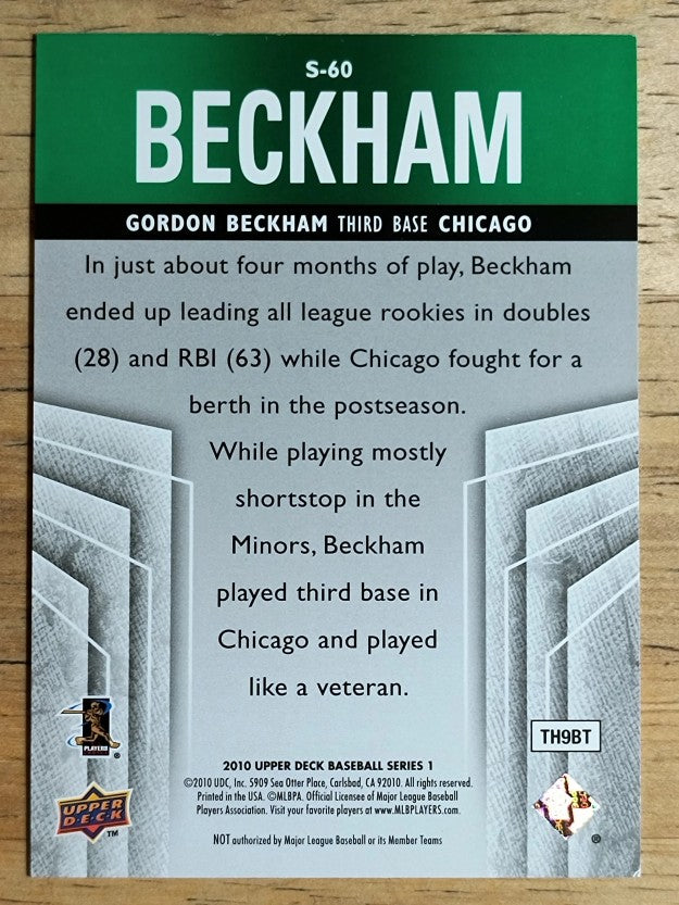 2010 Upper Deck Supreme Green #S60 Gordon Beckham