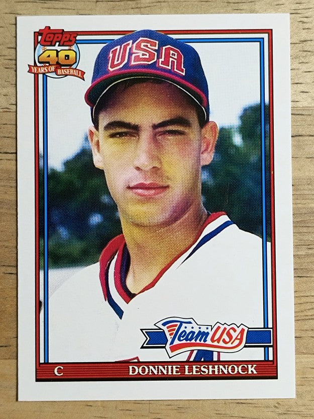 1991 Topps Traded #72T Donnie Leshnock USA RC