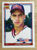 1991 Topps Traded #72T Donnie Leshnock USA RC