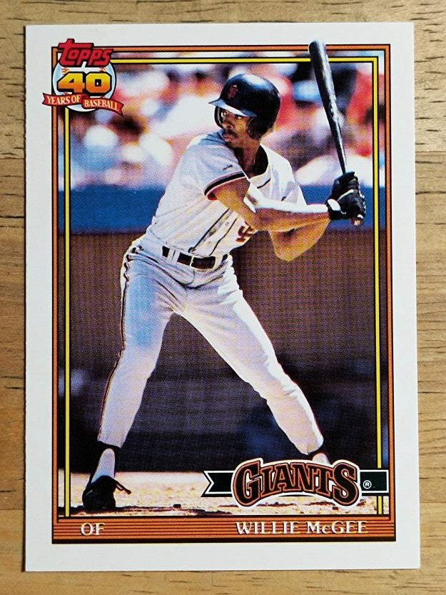 1991 Topps Traded #76T Willie McGee