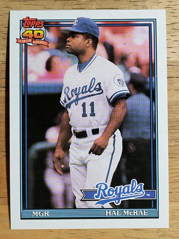 1991 Topps Traded #79T Hal McRae MG