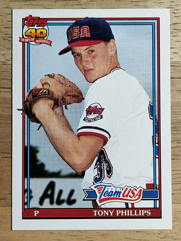 1991 Topps Traded #91T Tony Phillips USA RC