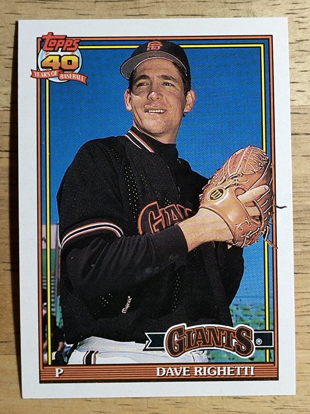1991 Topps Traded #96T Dave Righetti