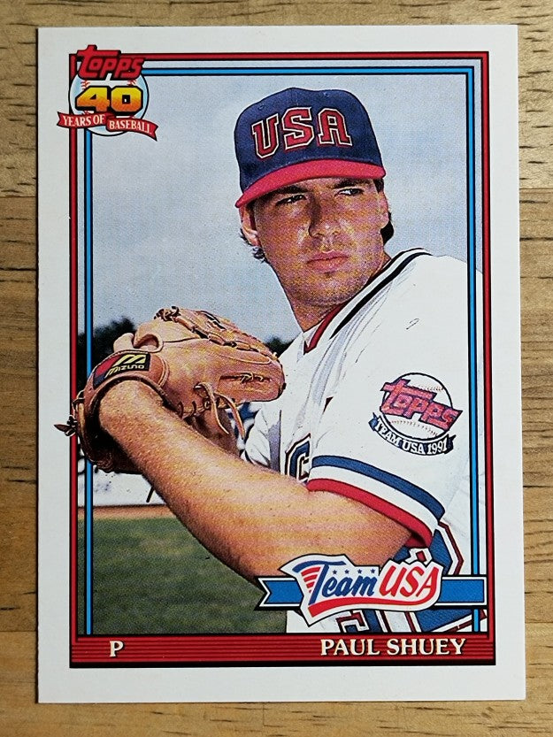 1991 Topps Traded #108T Paul Shuey USA RC