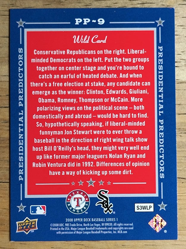 2008 Upper Deck Presidential Predictors #PP9 Wild Card