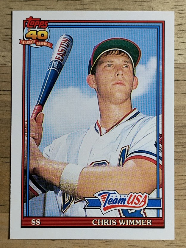 1991 Topps Traded #130T Chris Wimmer USA RC
