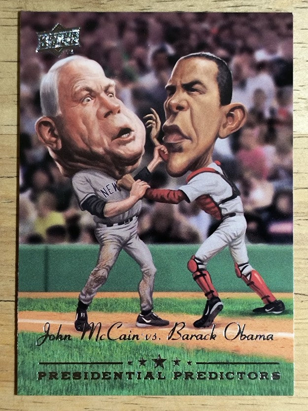 2008 Upper Deck Presidential Running Mate Predictors 11 Barack Obama/John McCain
