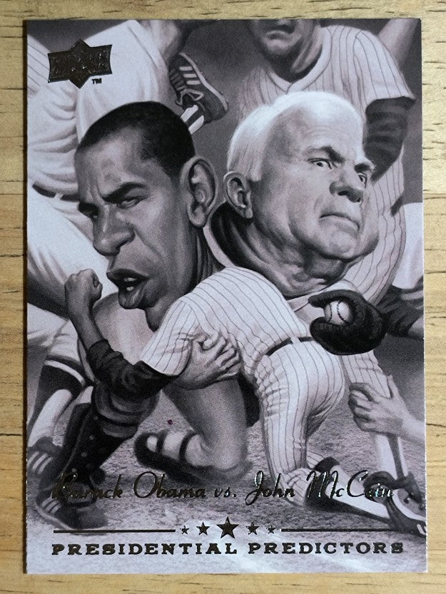 2008 Upper Deck Presidential Running Mate Predictors 13 Barack Obama/John McCain