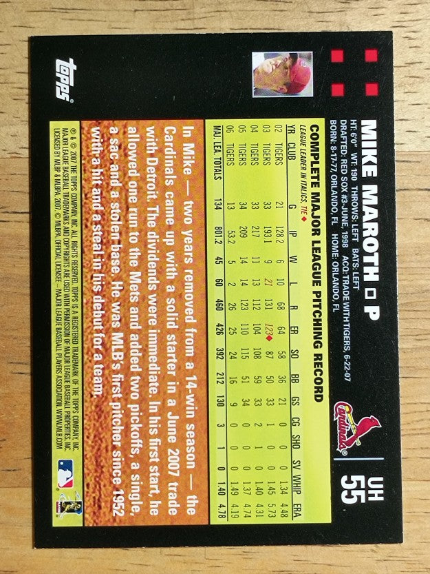 2007 Topps Update #55 Mike Maroth