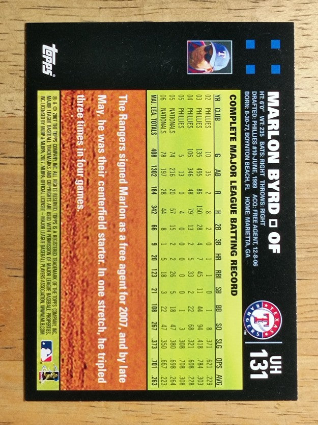 2007 Topps Update #131 Marlon Byrd