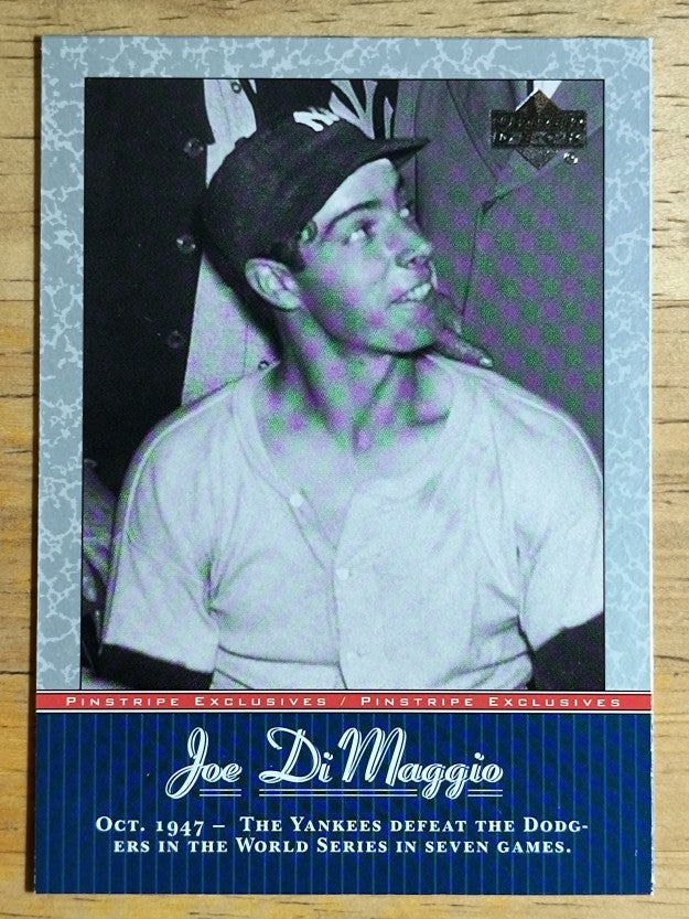 2001 Upper Deck Pinstripe Exclusives DiMaggio #JD33 Joe DiMaggio