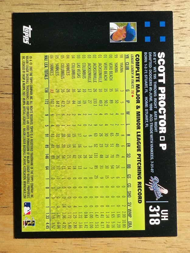 2007 Topps Update #318 Scott Proctor