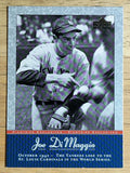 2001 Upper Deck Pinstripe Exclusives DiMaggio #JD27 Joe DiMaggio