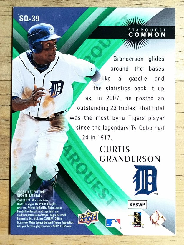 2008 Upper Deck First Edition StarQuest #SQ39 Curtis Granderson